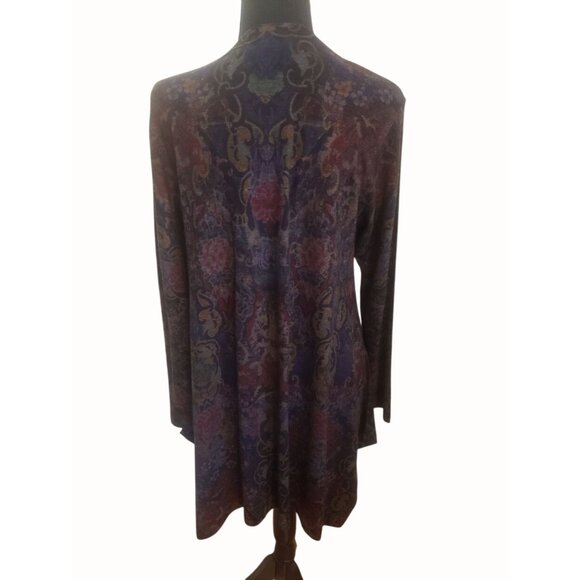 Soft Surroundings Womens Long Sleeve Tunic Dress Multicolor Abstract Print M - Picture 2 of 12